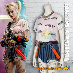 Costume Cosplay Harley Quinn Birds of Prey con t-shirt